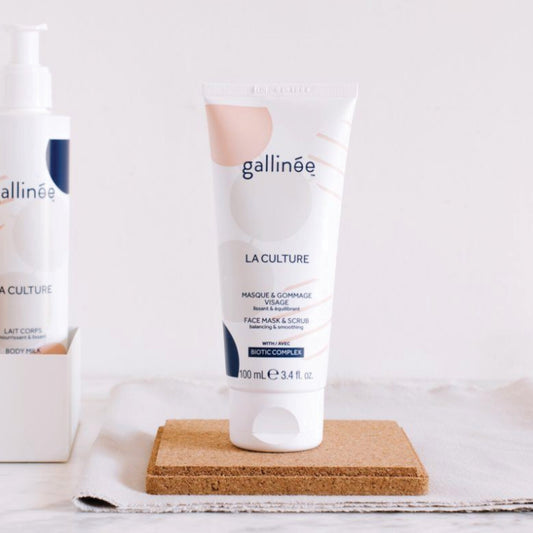 Gallinée Microbiome Skincare Face Mask & Scrub (3.4 fl. oz / 100ml) wellnesss beauty exfoliating exfoliate exfoliant hudson valley