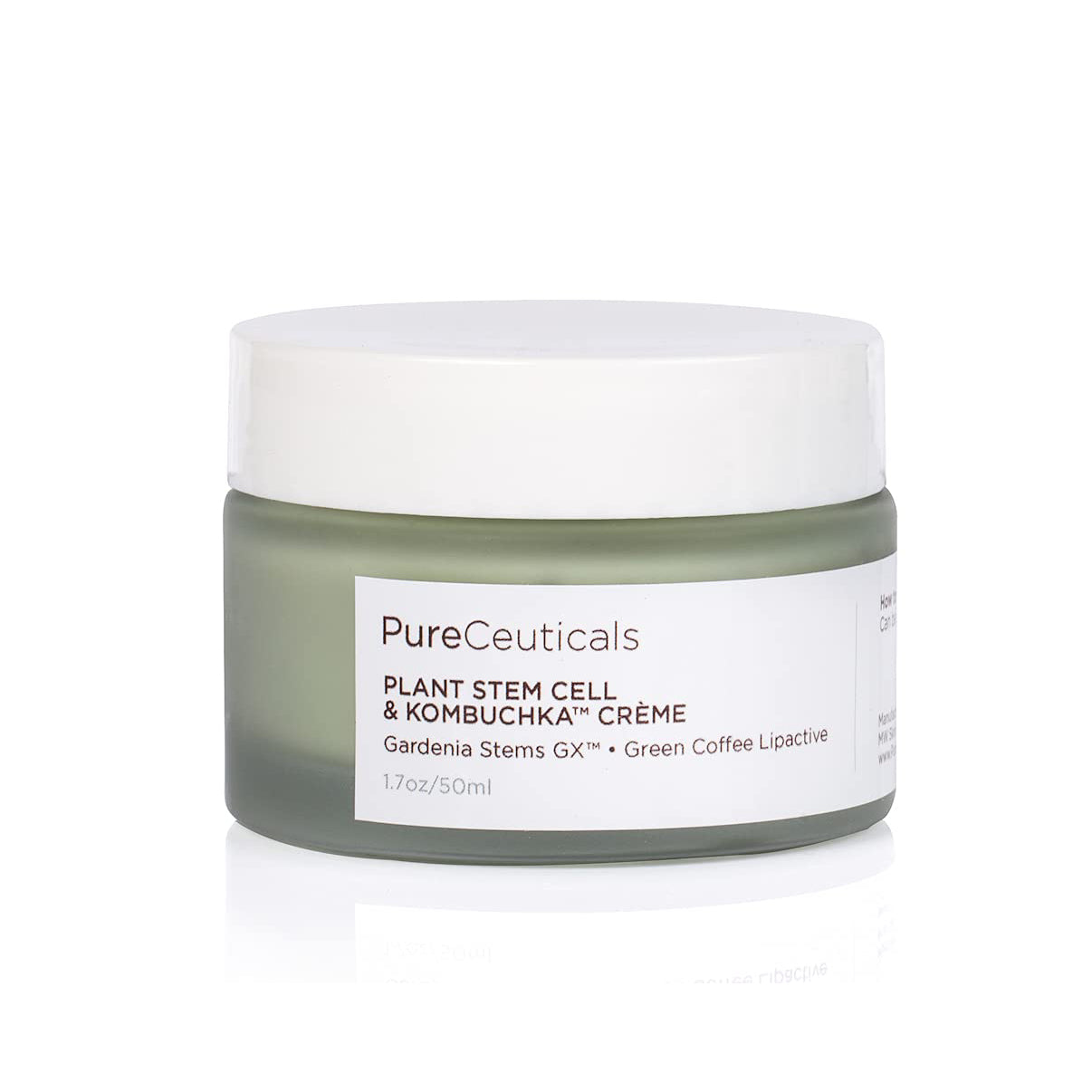 PureCeuticals Plant Stem Cell and Kombuchkta Crème natural skincare health wellness anti-aging fine lines wrinkles caffeine vegan skin care hudson valley