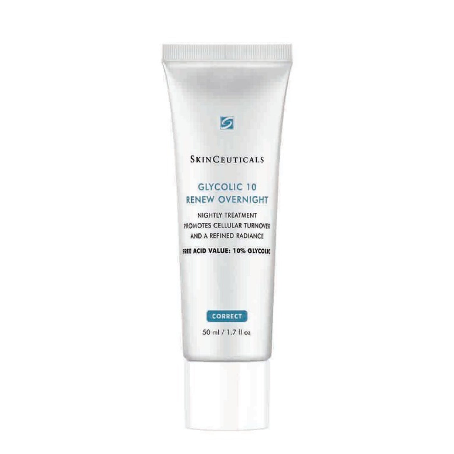 SkinCeuticals Glycolic 10 Renew Overnight (1.7 fl. oz / 50 ml) skincare hydration hydrate hydrating hudson valley Hudson Valley glycolic acid glycolic fragrance free Face Exfoliate Exfoliant exfoliating dye free dry skin cell renewal beauty Anti-Aging health wellness