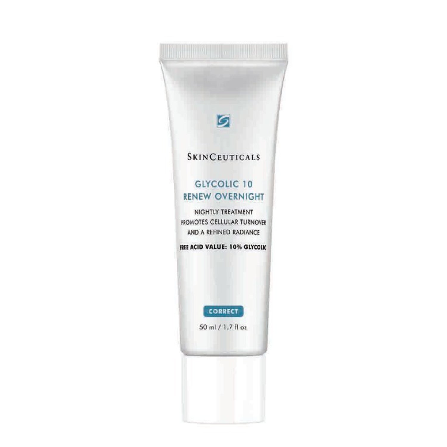 SkinCeuticals Glycolic 10 Renew Overnight (1.7 fl. oz / 50 ml) skincare hydration hydrate hydrating hudson valley Hudson Valley glycolic acid glycolic fragrance free Face Exfoliate Exfoliant exfoliating dye free dry skin cell renewal beauty Anti-Aging health wellness