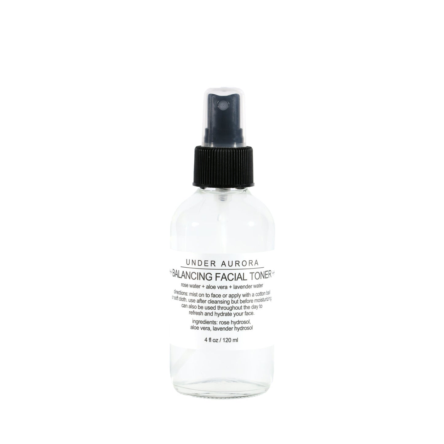 Under Aurora Balancing Facial Toner (4fl. oz / 120ml) rosewater lavender glycerine tone skincare cleanse cleanser health beauty wellness hudson valley