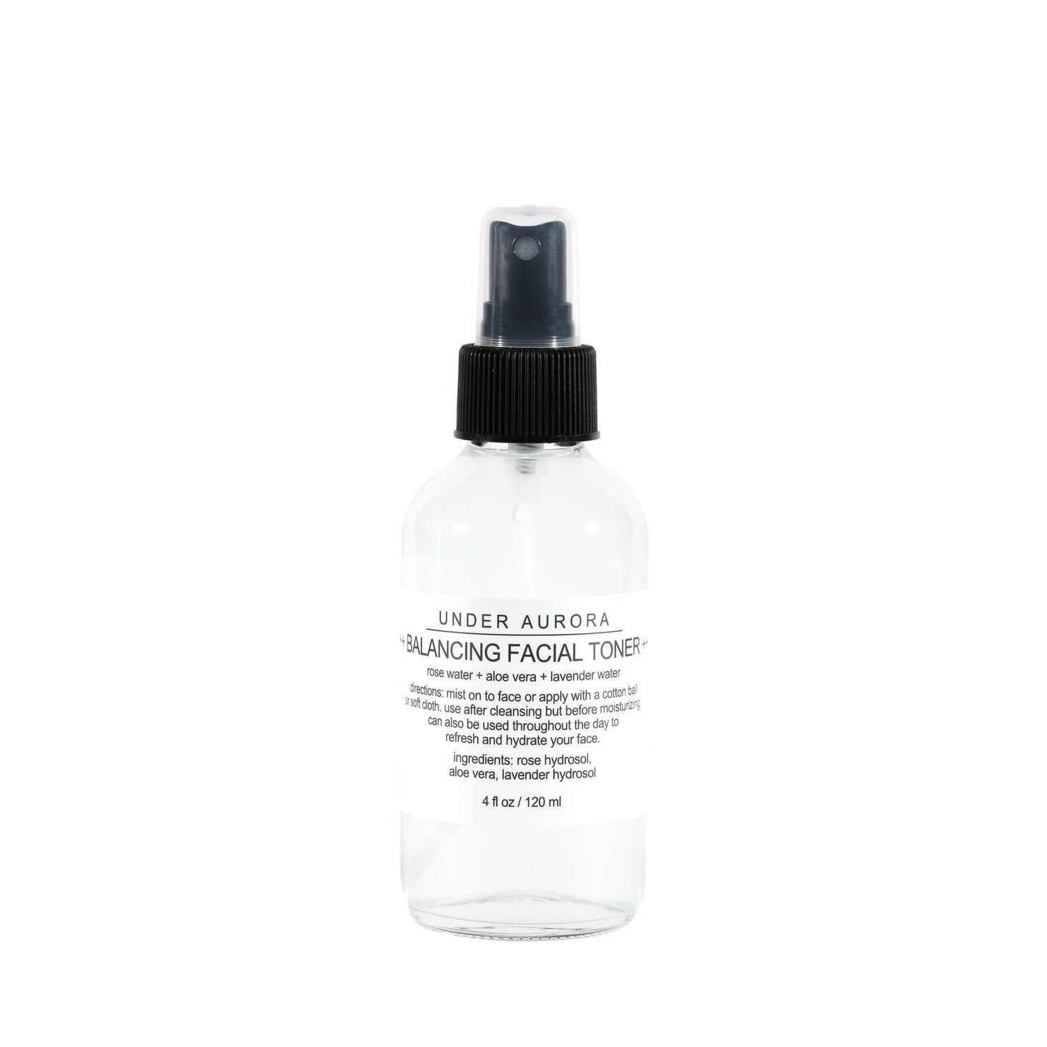 Under Aurora Balancing Facial Toner (4fl. oz / 120ml) rosewater lavender glycerine tone skincare cleanse cleanser health beauty wellness hudson valley