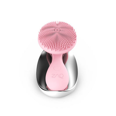 ZAQ Tara Silicone Facial Cleansing Brush skincare cleanse clean acne face wash cleanser pink face brush health beauty wellness gentle exfoliate exfoliating exfoliant hudson valley 