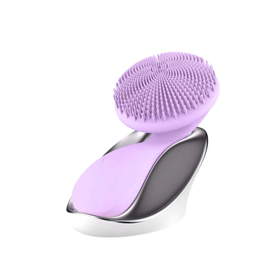 ZAQ Tara Silicone Facial Cleansing Brush skincare cleanse clean acne face wash cleanser purple face brush health beauty wellness gentle exfoliate exfoliating exfoliant hudson valley 